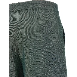 Bicolor Virgin Wool Casual Pants