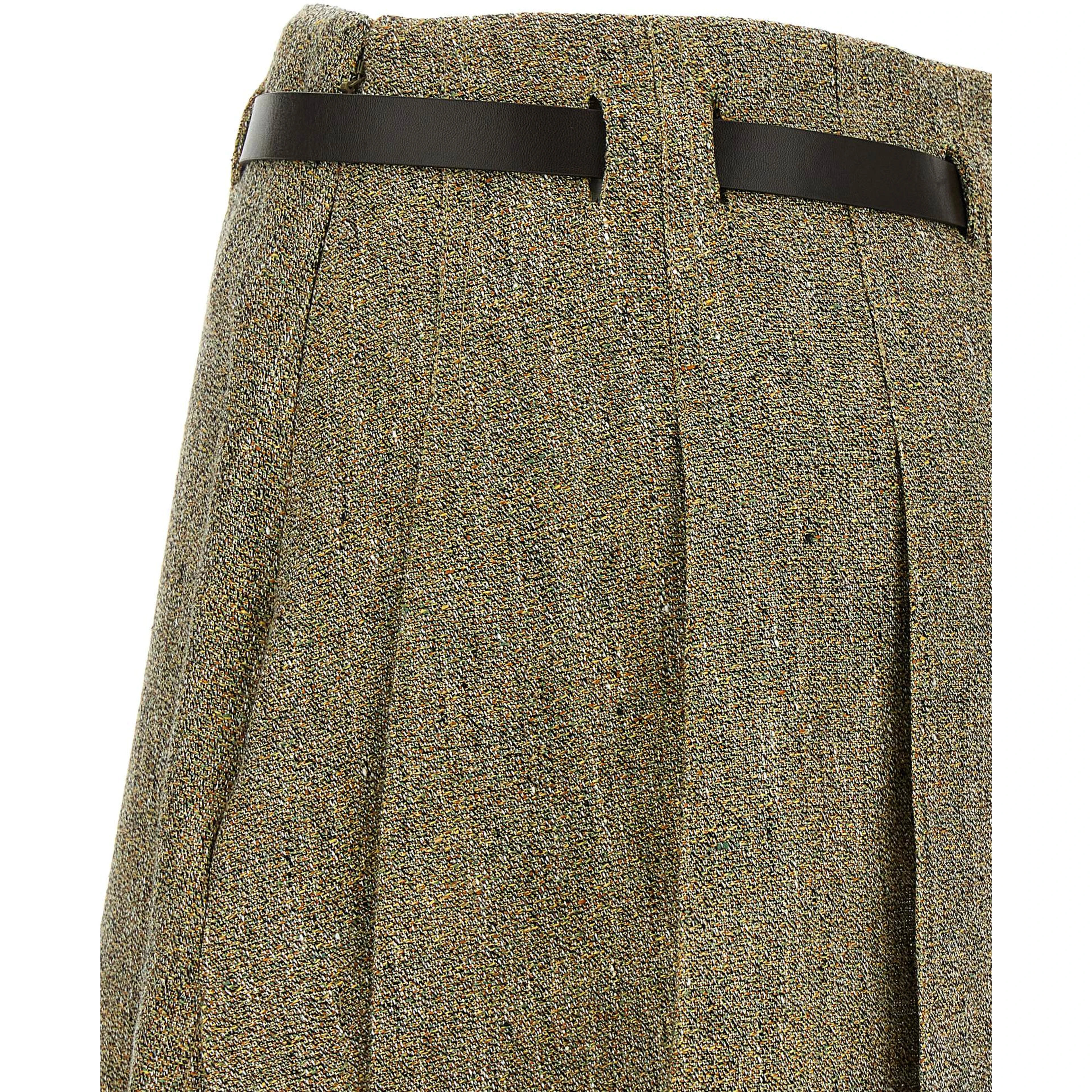 Multicolor Linen Long Skirt