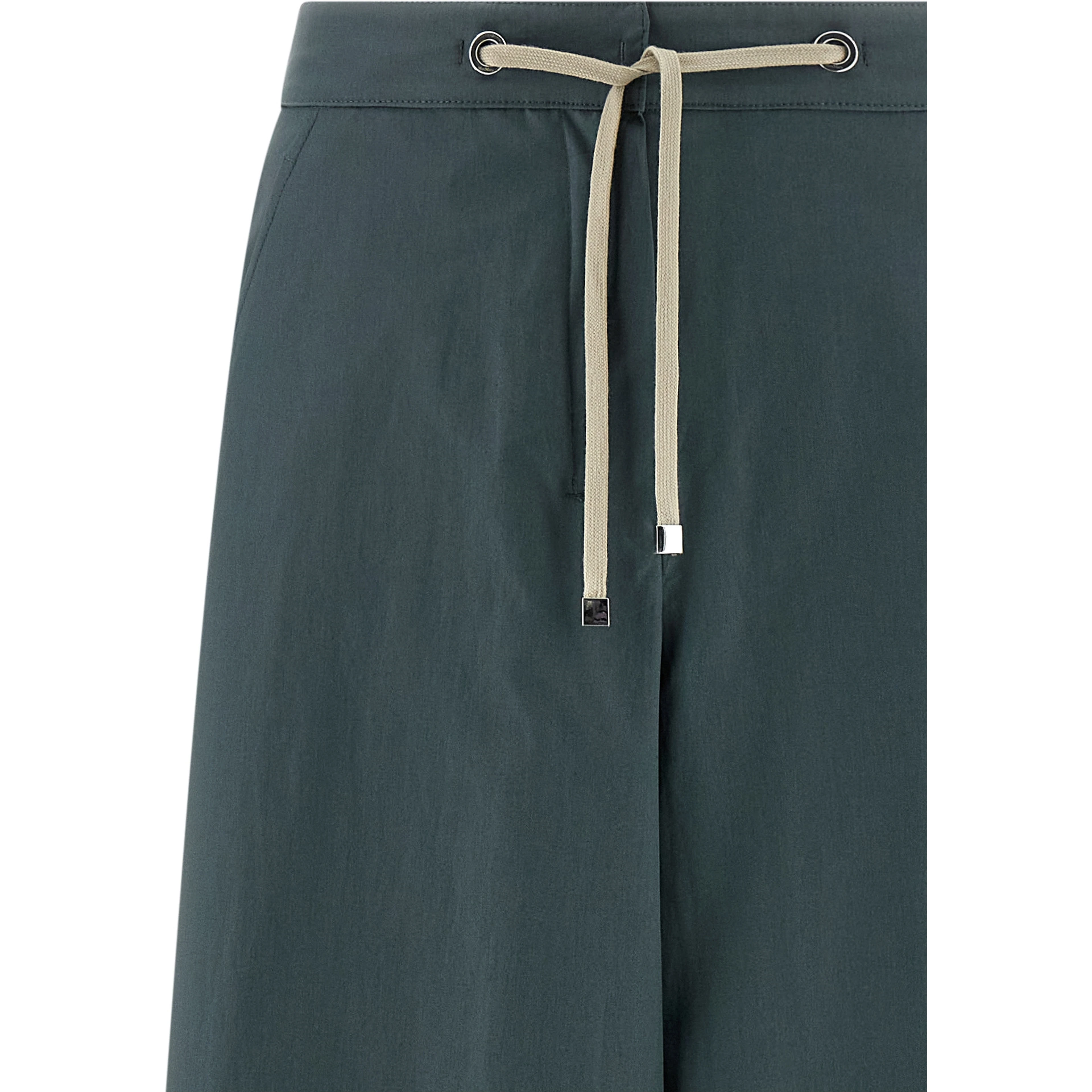 Blue Cotton Flared Pants