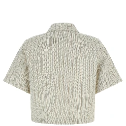 Beige Cotton Full-Length Jacket