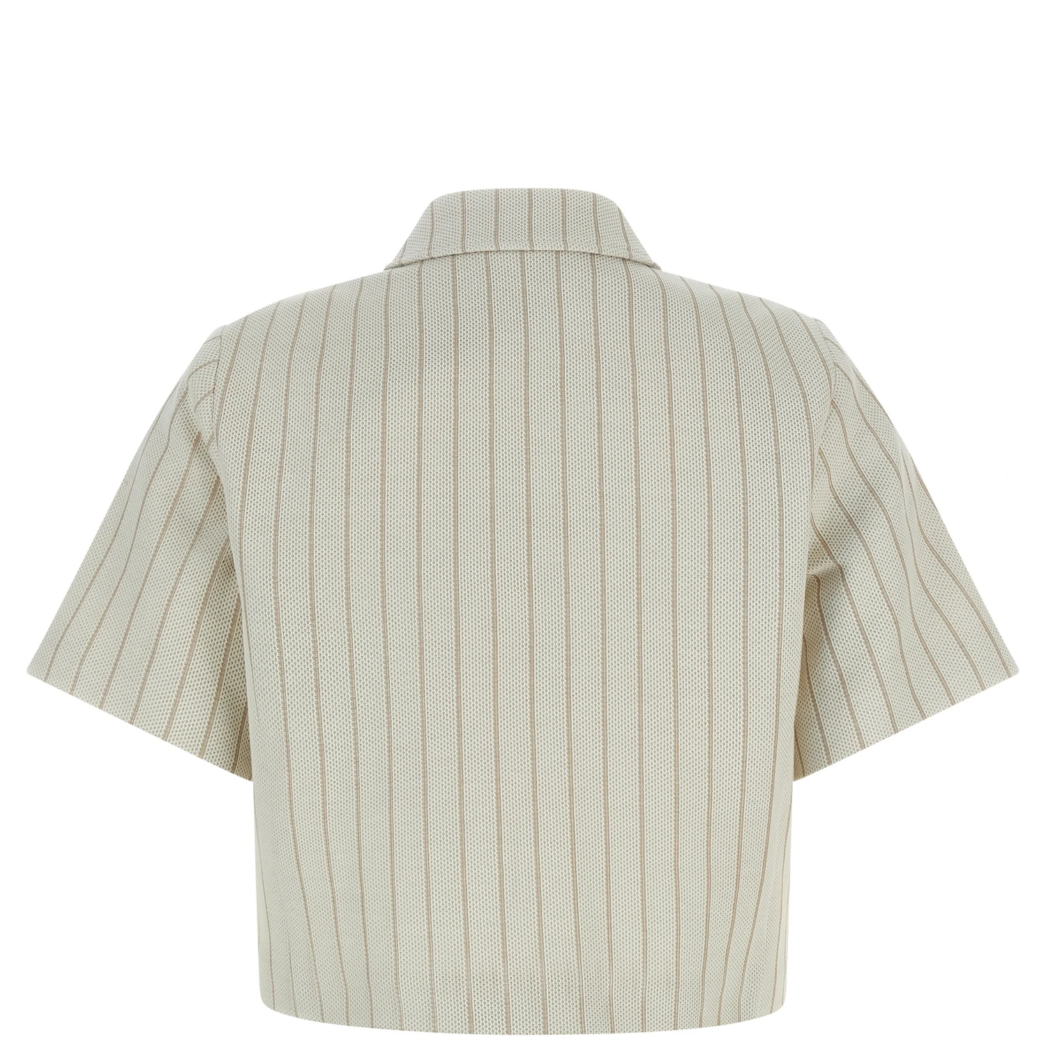 Beige Cotton Full-Length Jacket