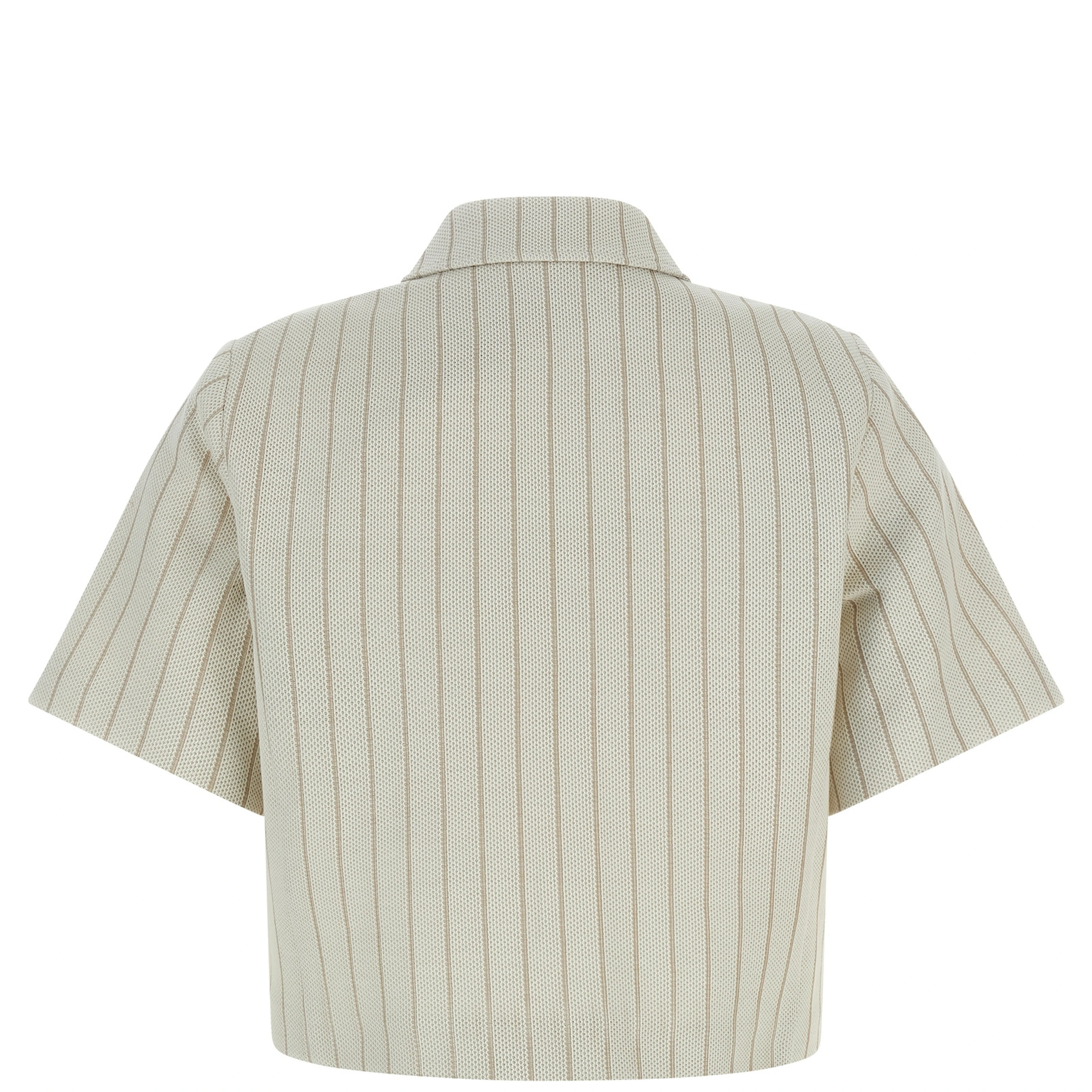Beige Cotton Full-Length Jacket