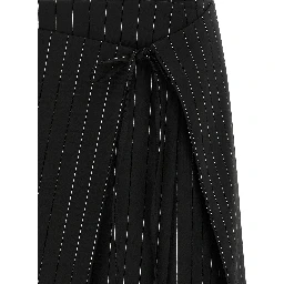 Black Virgin Wool Long Skirt