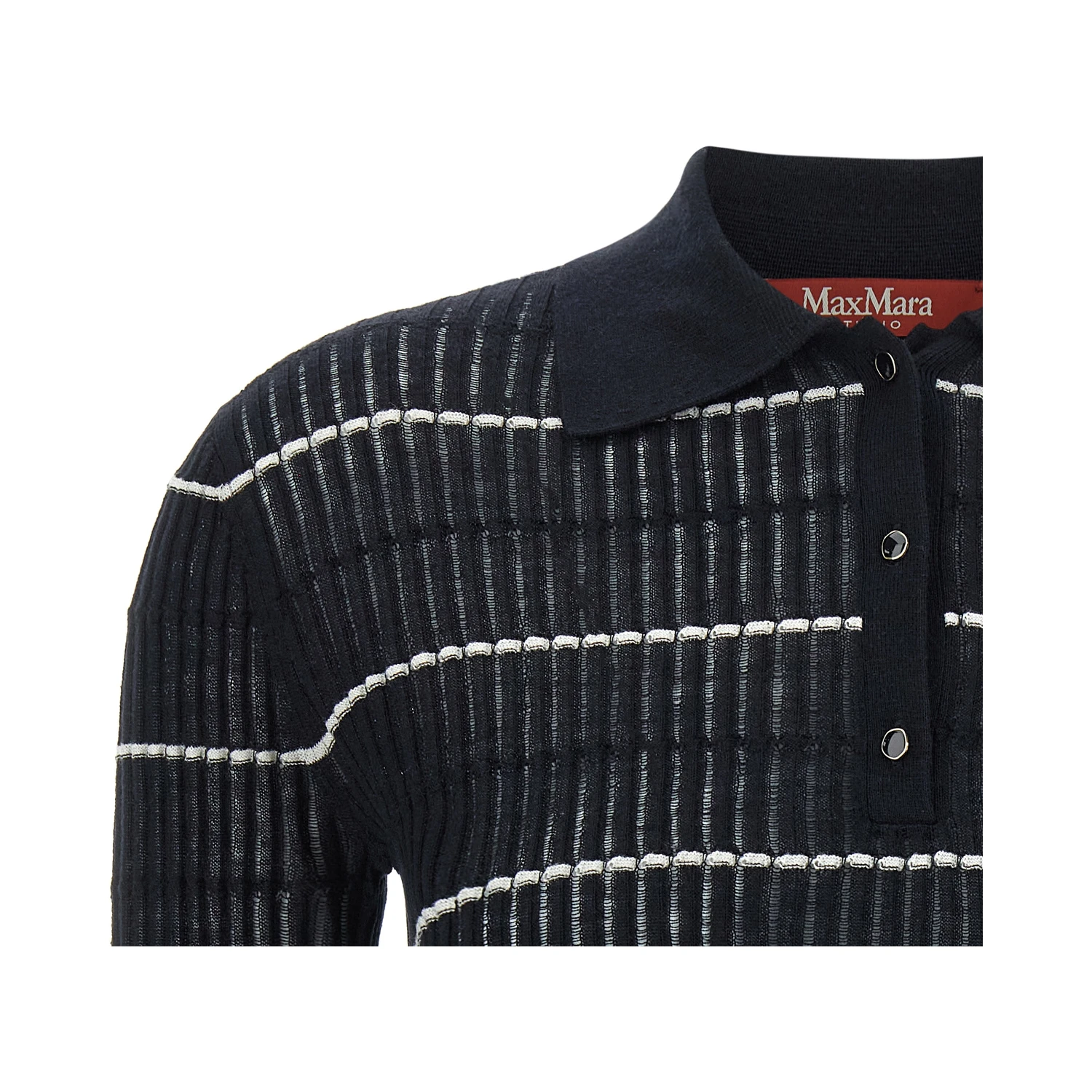 Blue Silk Polo Shirt