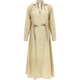 Beige Cotton Long Dress
