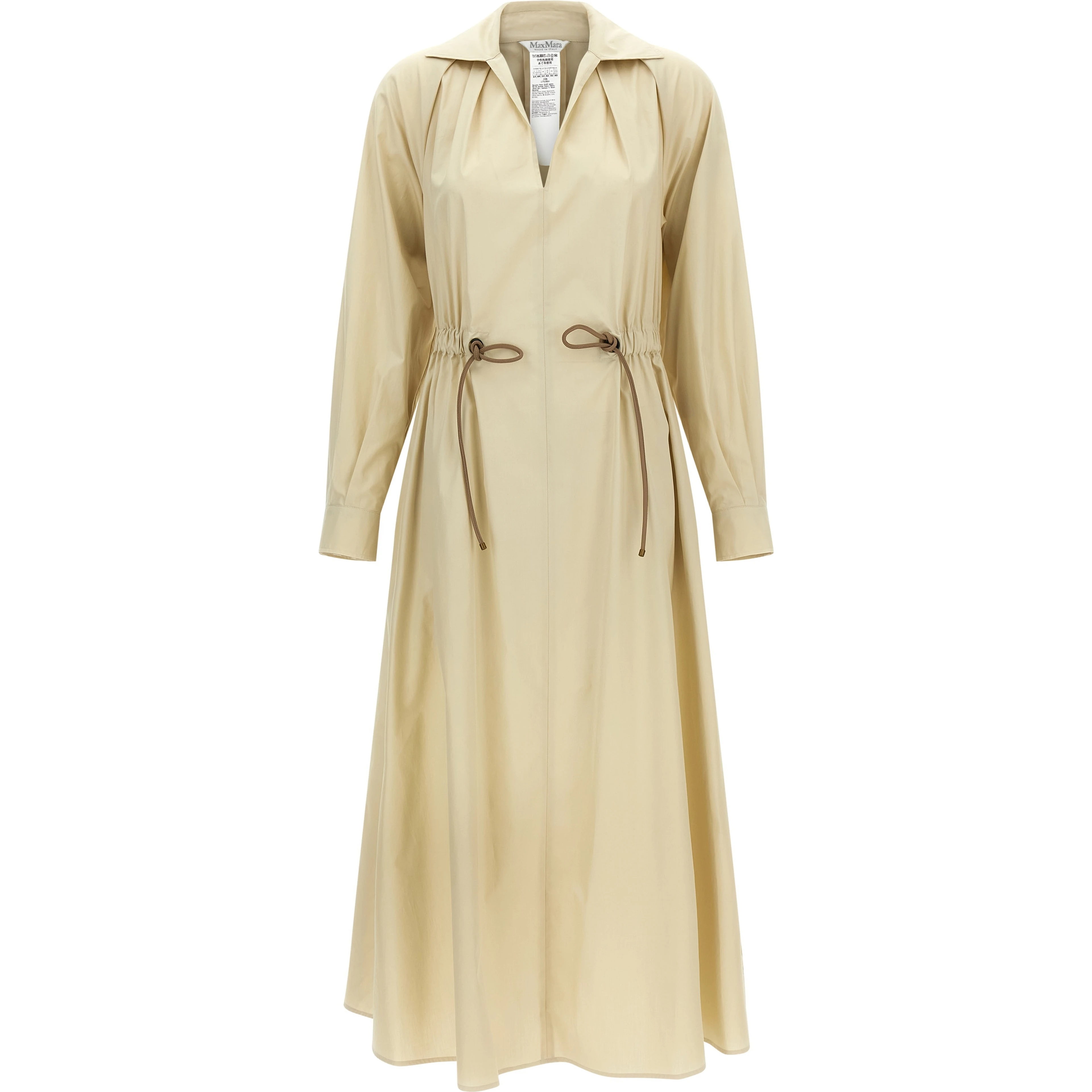 Beige Cotton Long Dress