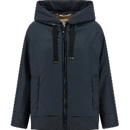 Blue Polyester Shell Jacket