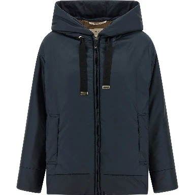 Blue Polyester Shell Jacket