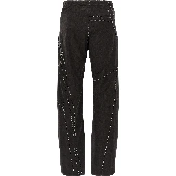 Brown Virgin Wool Casual Pants