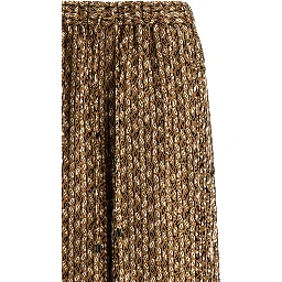 Brown Silk Casual Pants
