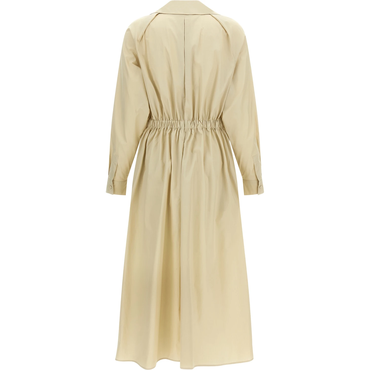 Beige Cotton Long Dress