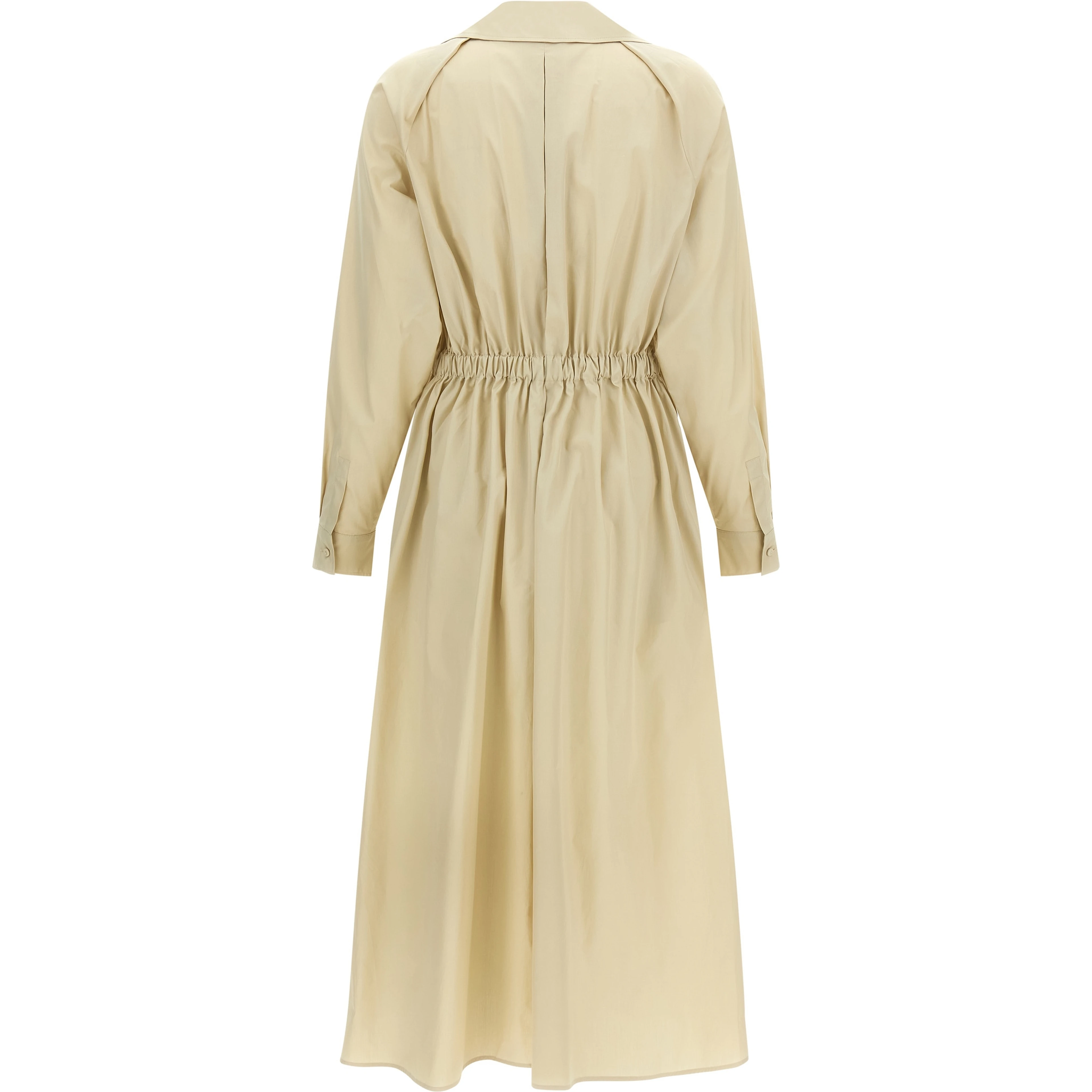 Beige Cotton Long Dress