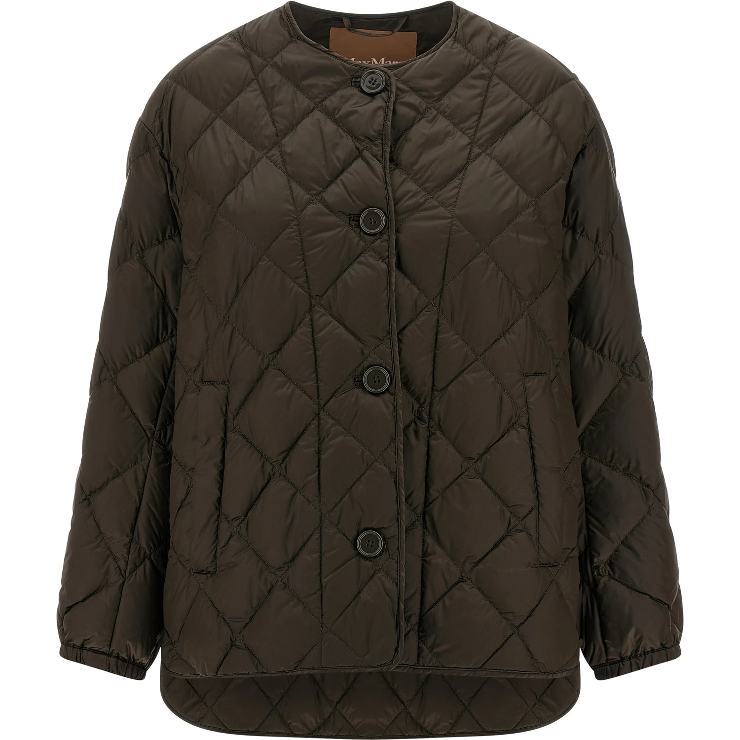 Brown Polyamide Full-Length Jacket