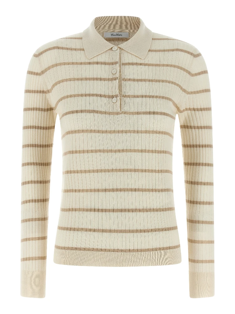 Beige Cashmere Polo Shirt