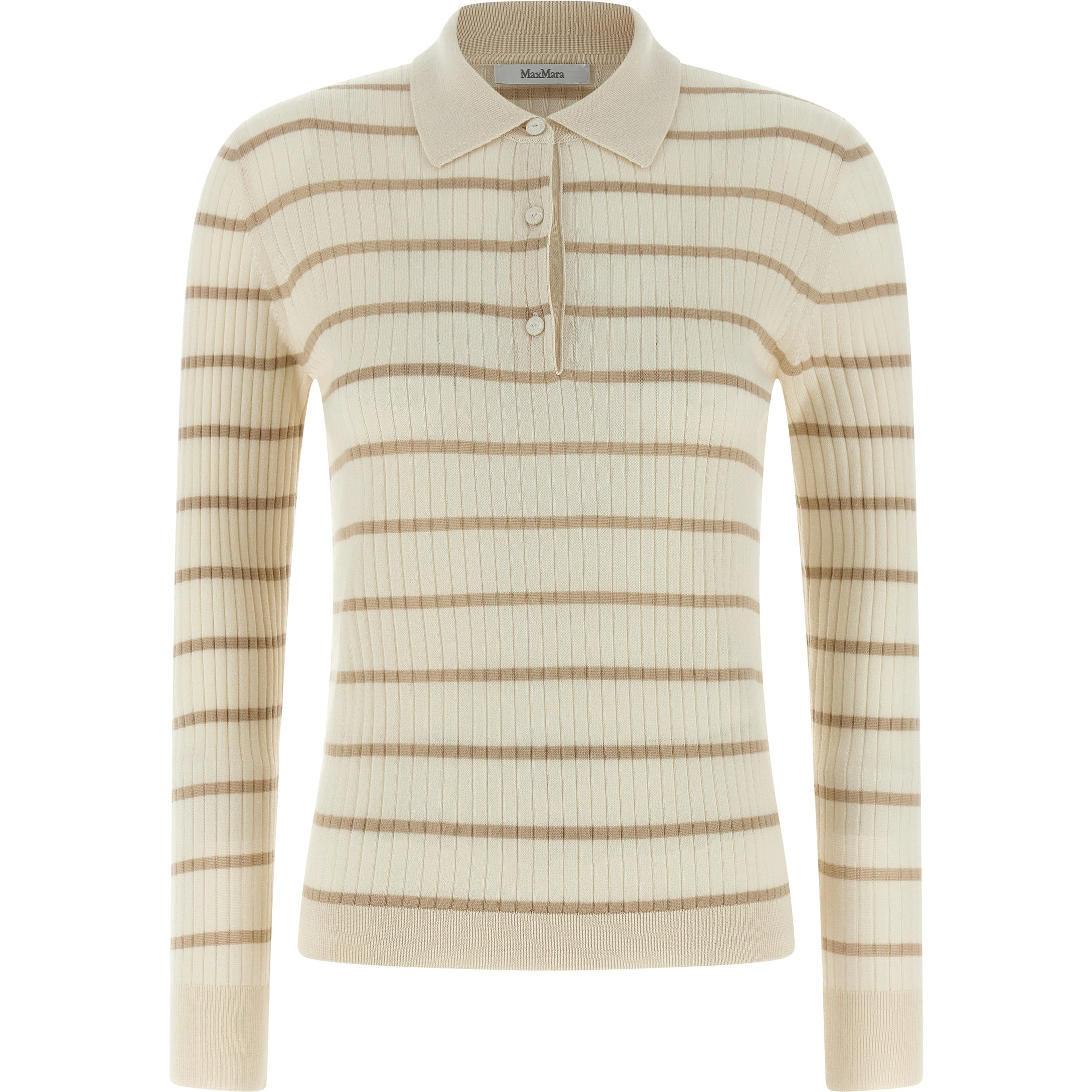 Beige Cashmere Polo Shirt