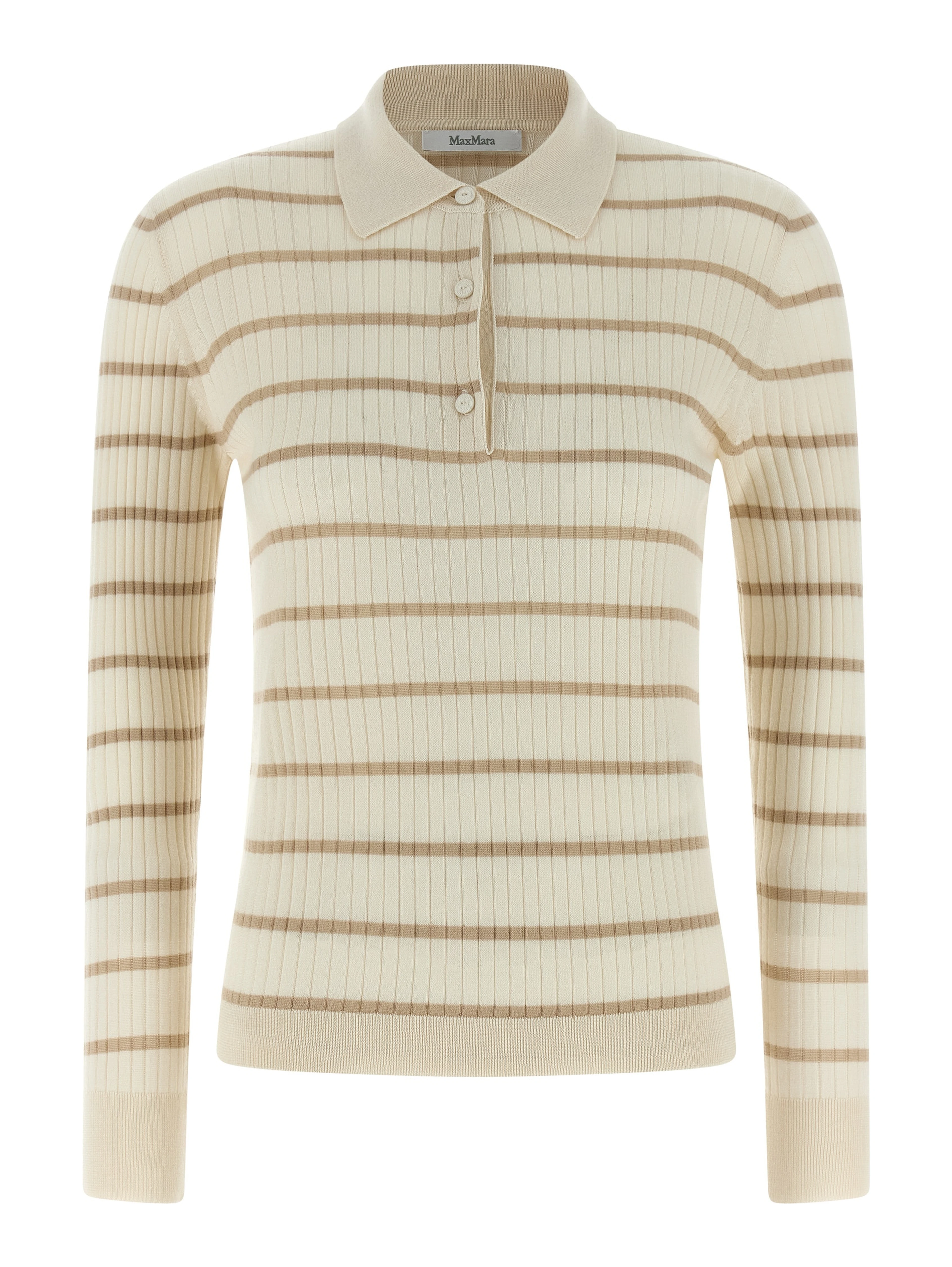 Beige Cashmere Polo Shirt