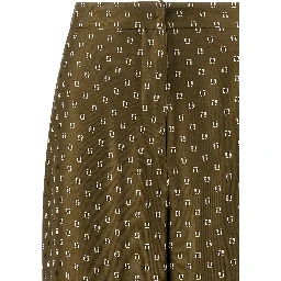 Bicolor Silk Casual Pants