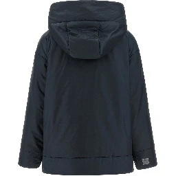 Blue Polyester Shell Jacket