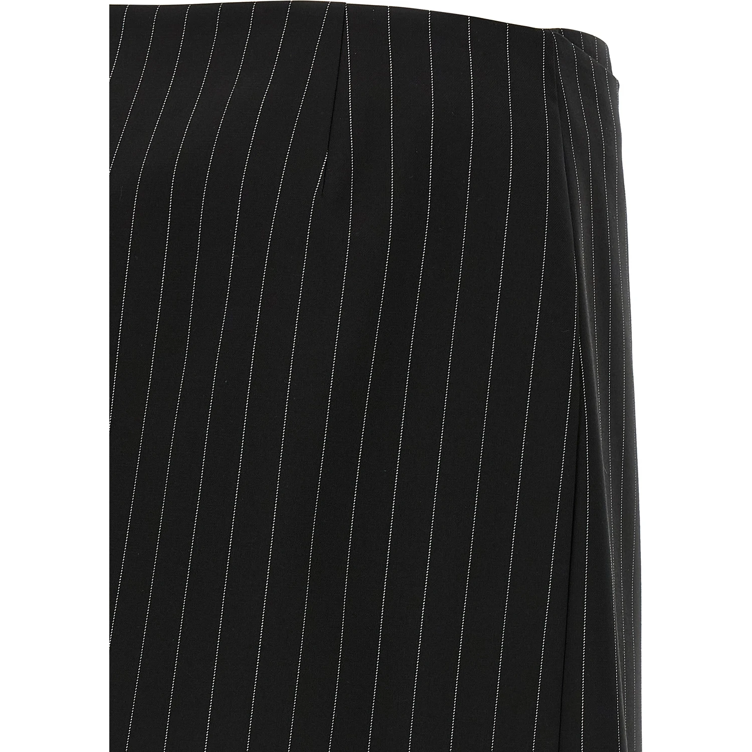 Black Virgin Wool Long Skirt