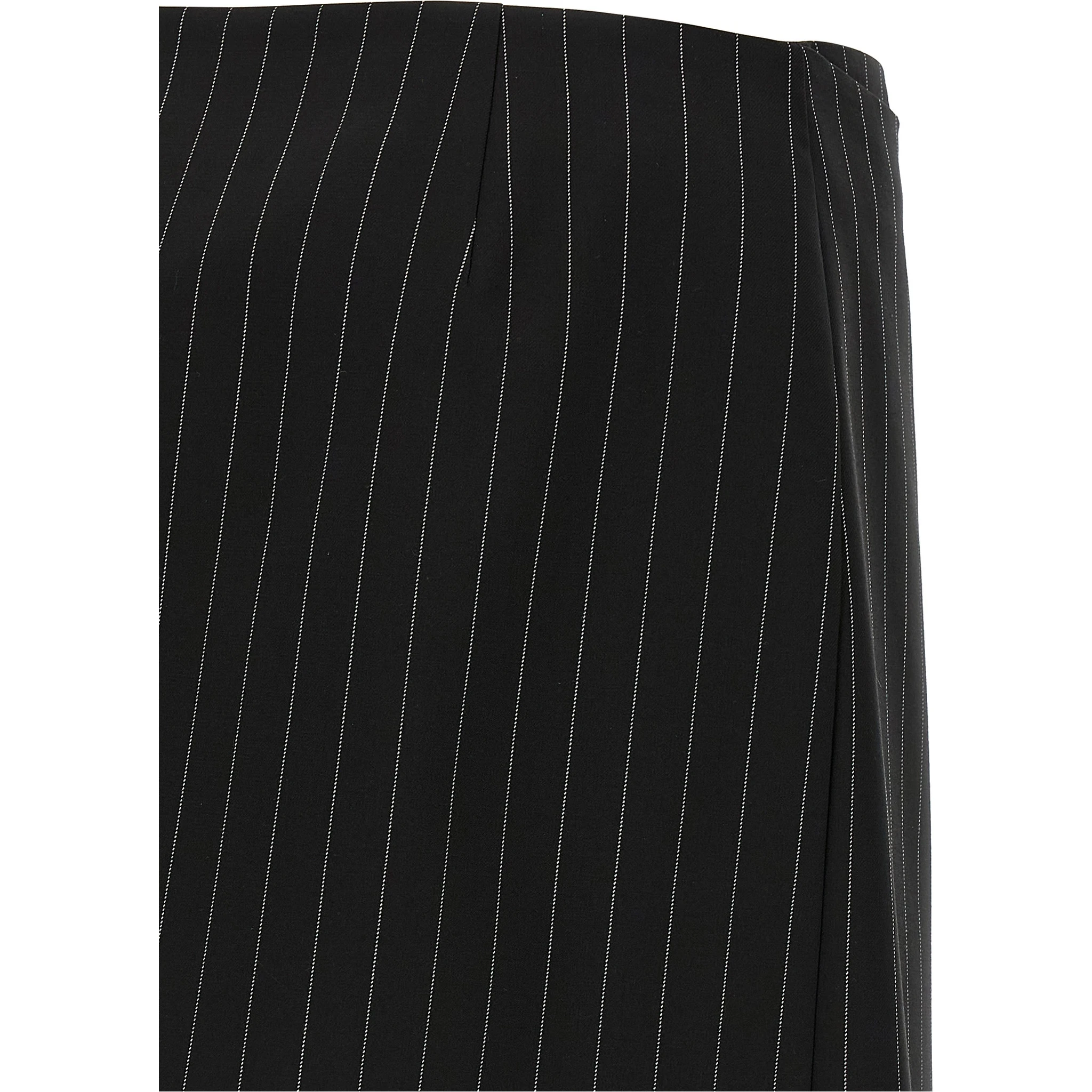 Black Virgin Wool Long Skirt