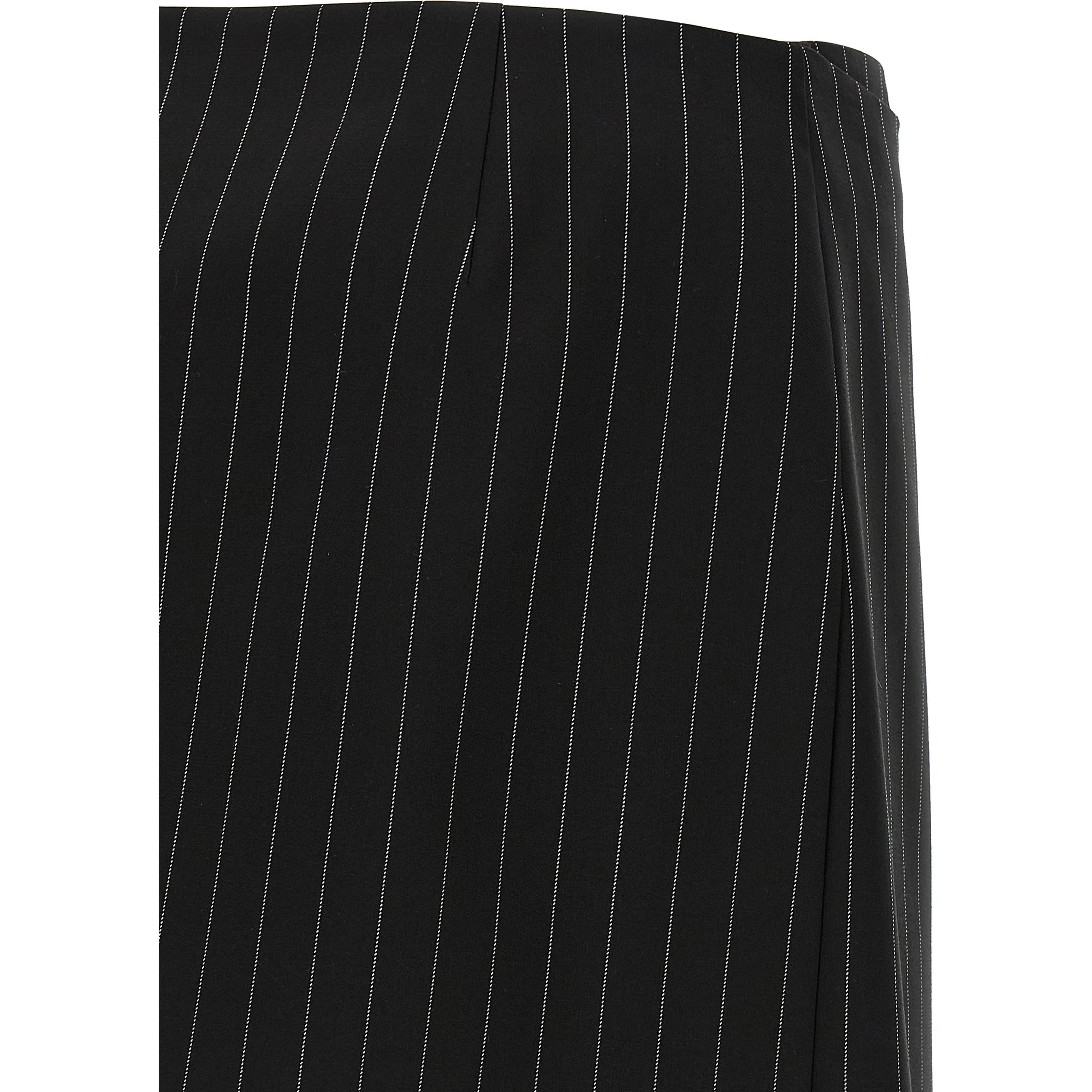 Black Virgin Wool Long Skirt