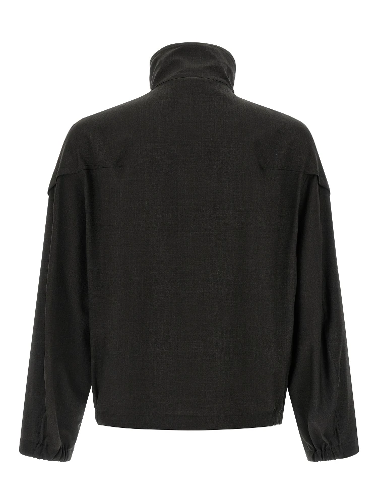 Brown Virgin Wool Full-Length Jacket alternative