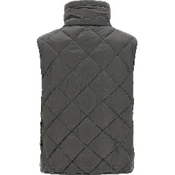 Gray Polyamide Sleeveless Jacket