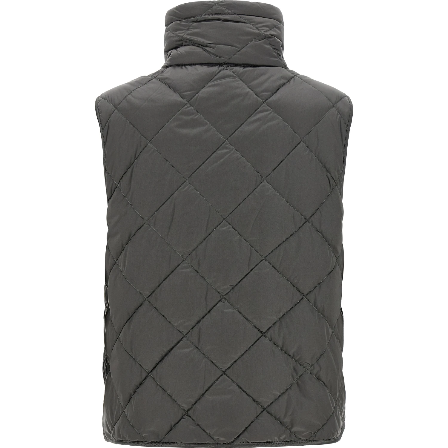 Gray Polyamide Sleeveless Jacket
