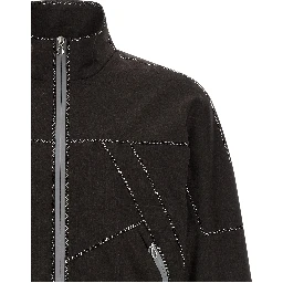 Brown Virgin Wool Full-Length Jacket