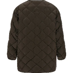 Brown Polyamide Full-Length Jacket