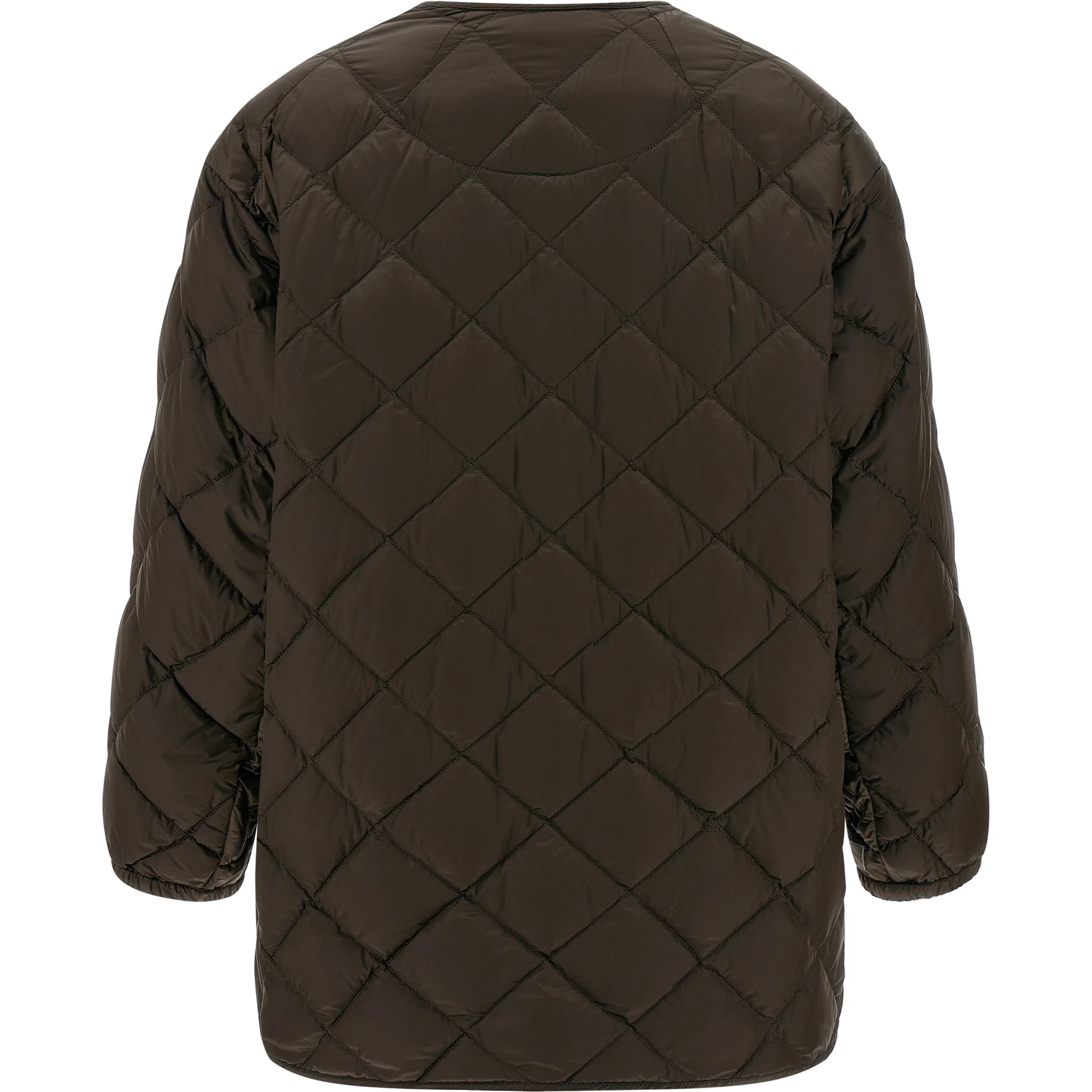 Brown Polyamide Full-Length Jacket