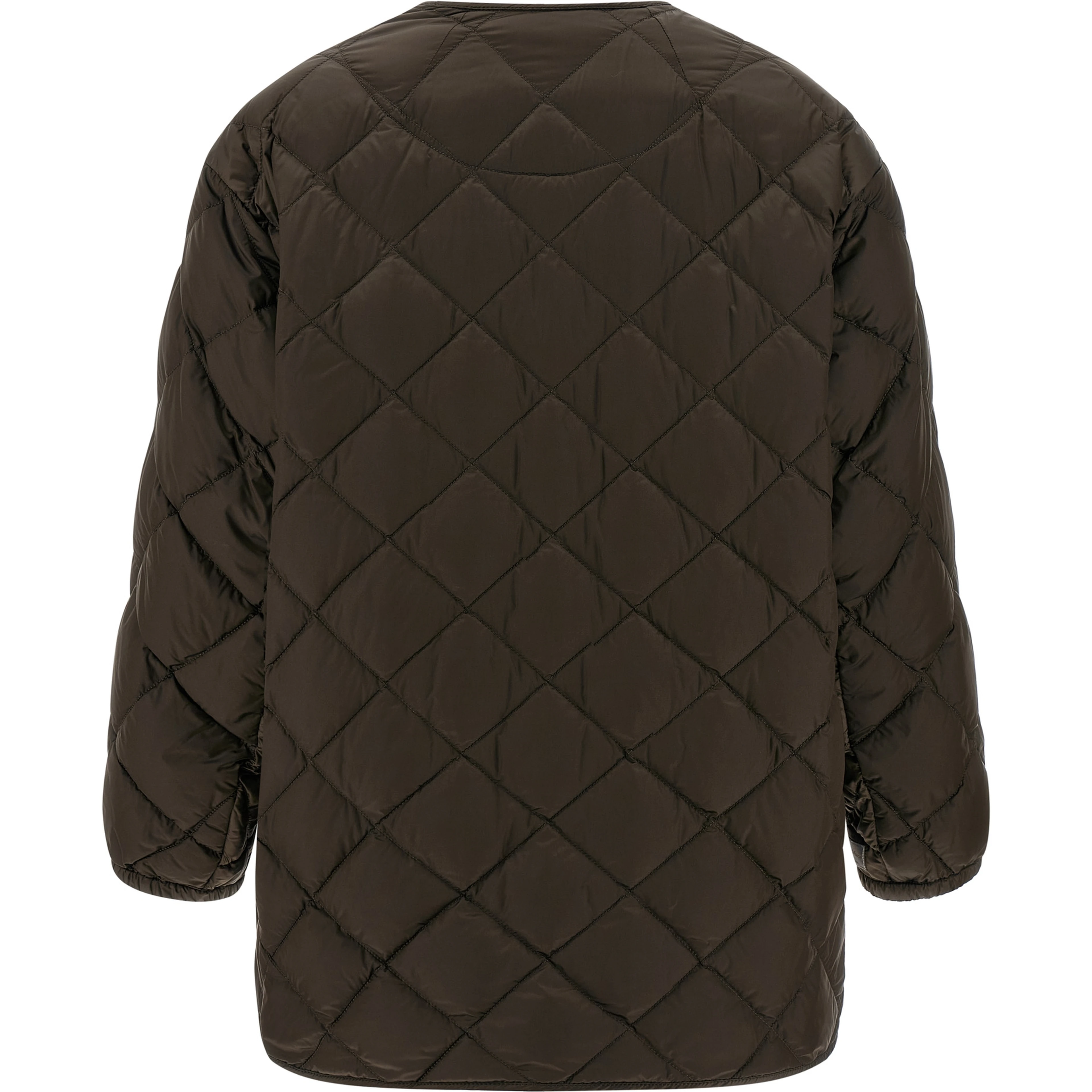 Brown Polyamide Full-Length Jacket