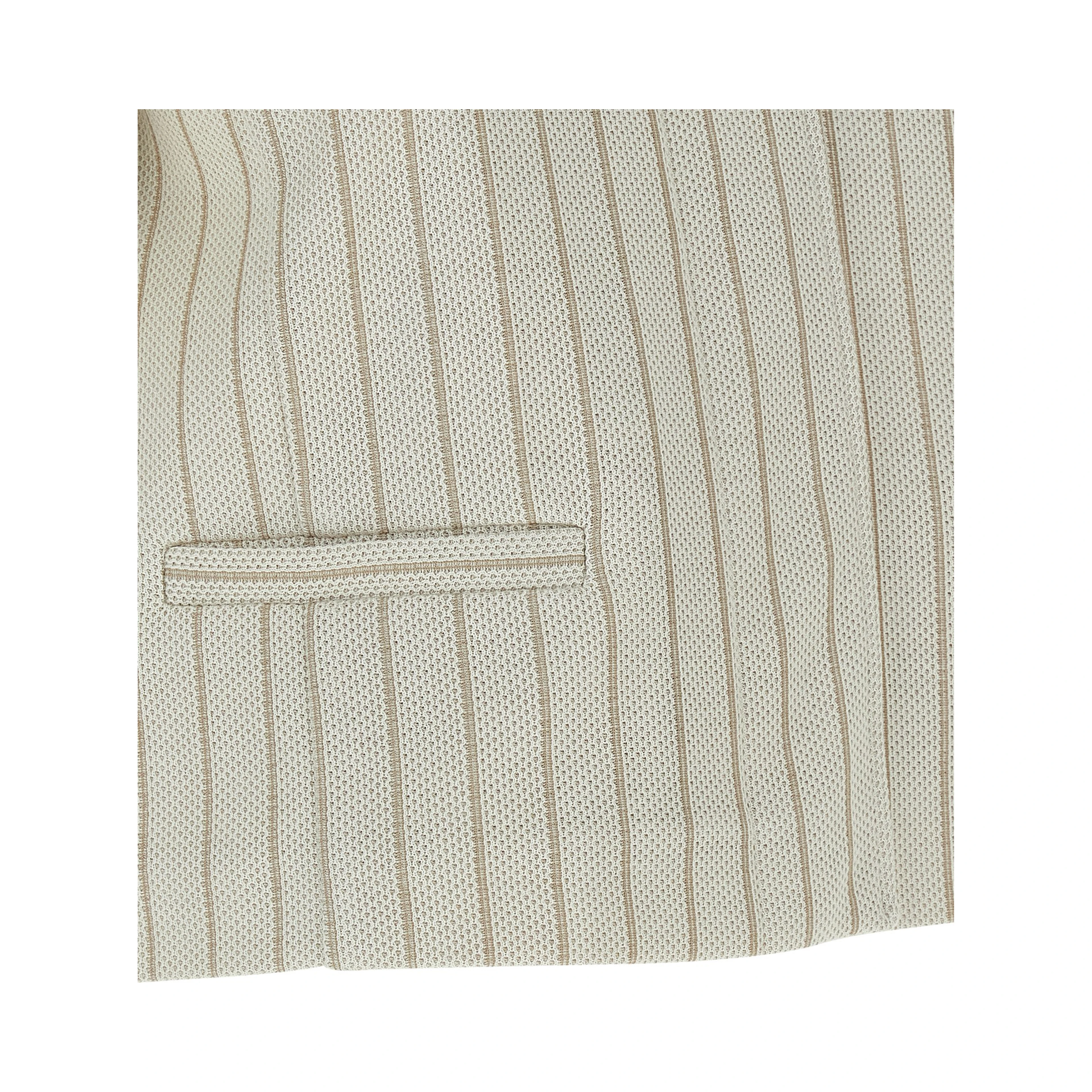 Beige Cotton Full-Length Jacket