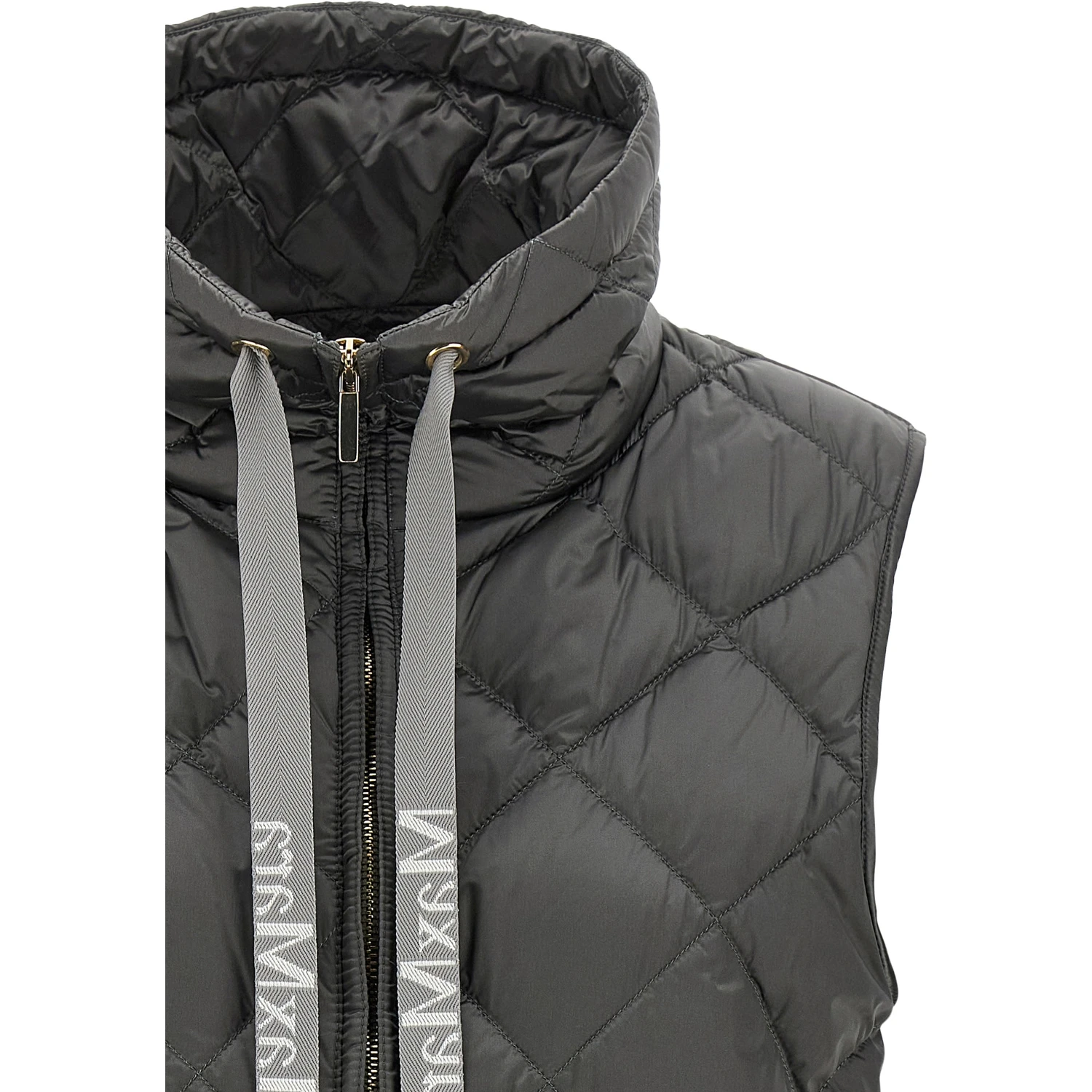 Gray Polyamide Sleeveless Jacket