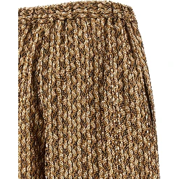 Brown Silk Casual Pants