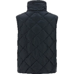 Blue Polyamide Sleeveless Jacket