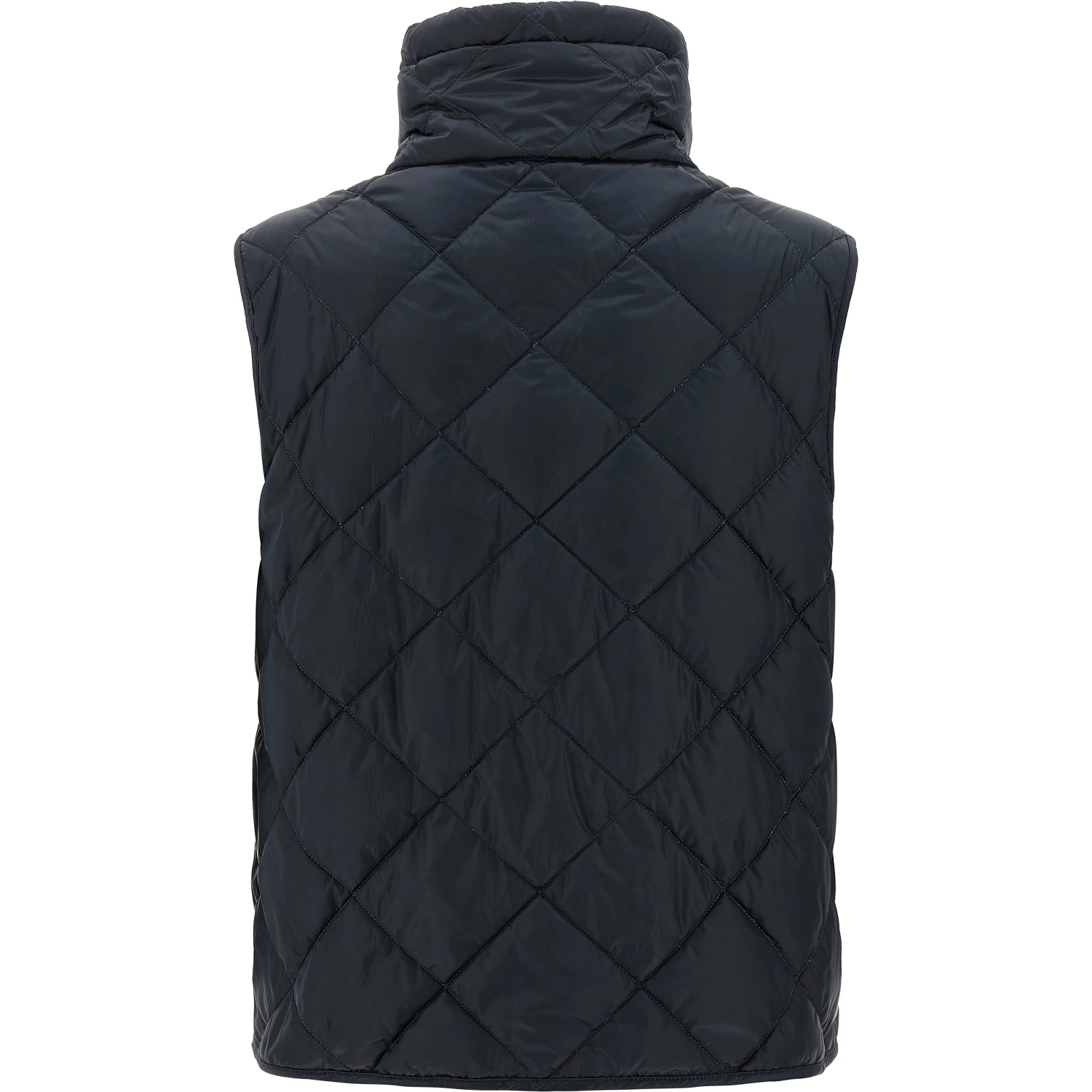 Blue Polyamide Sleeveless Jacket