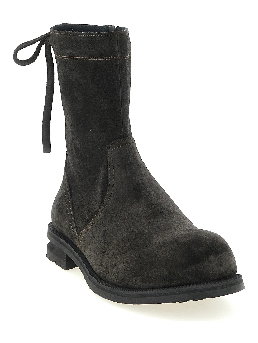 Brown Calfskin Ankle Boots