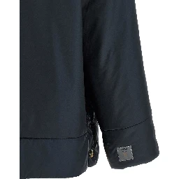 Blue Polyester Shell Jacket