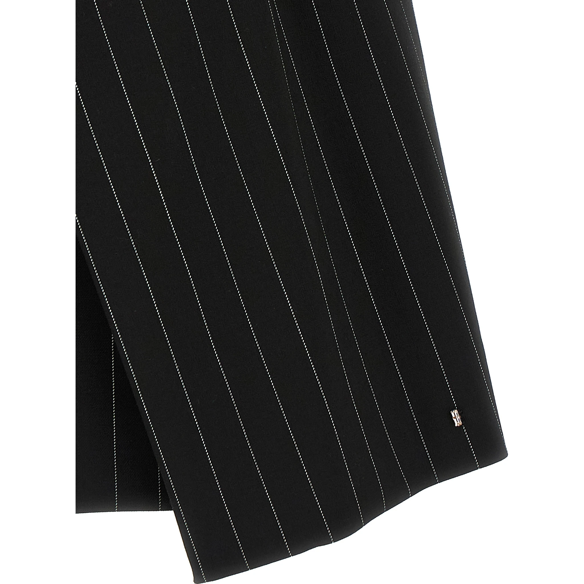 Black Virgin Wool Long Skirt