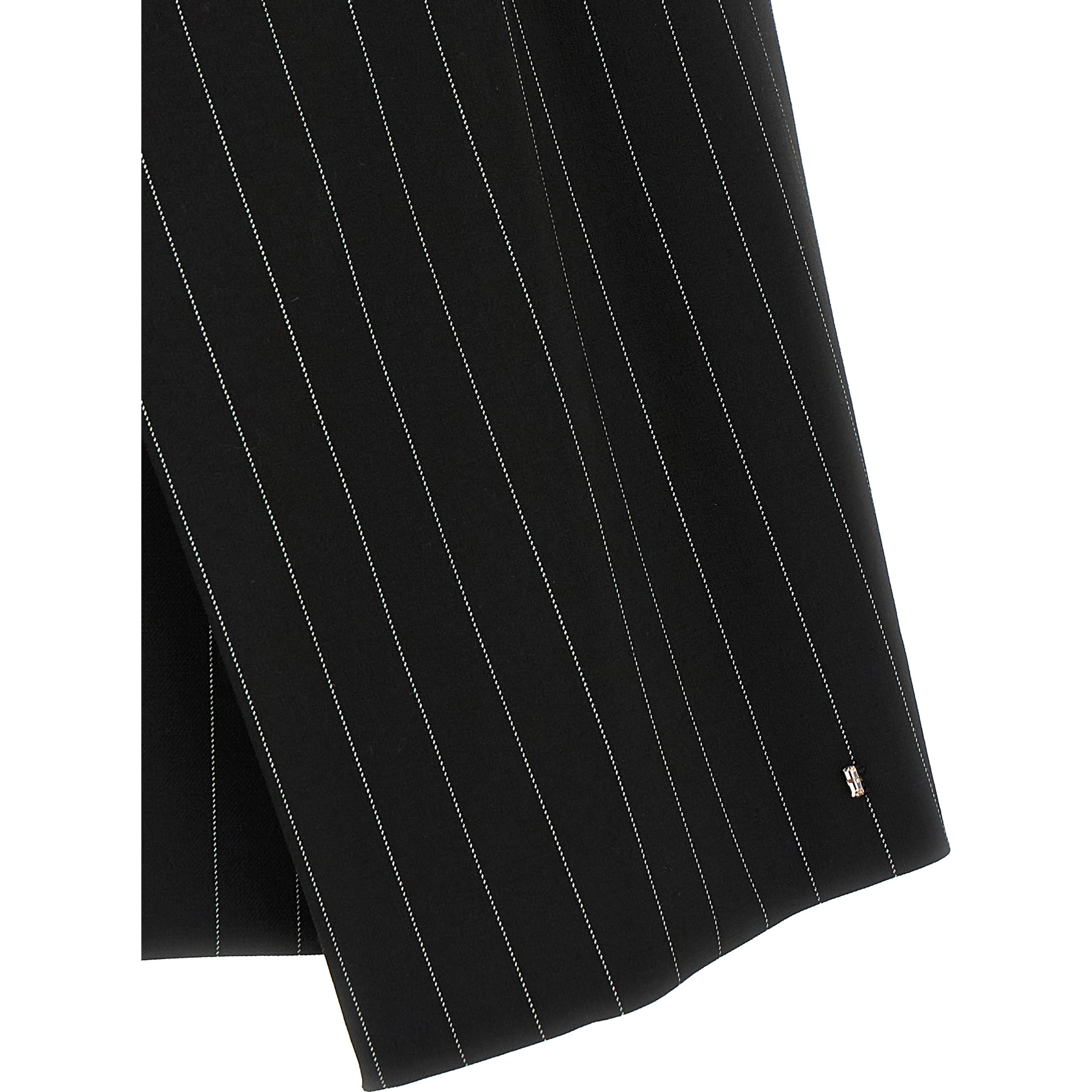 Black Virgin Wool Long Skirt