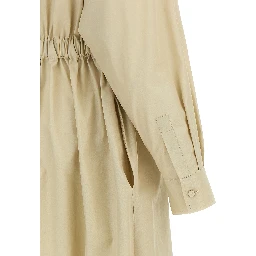 Beige Cotton Long Dress