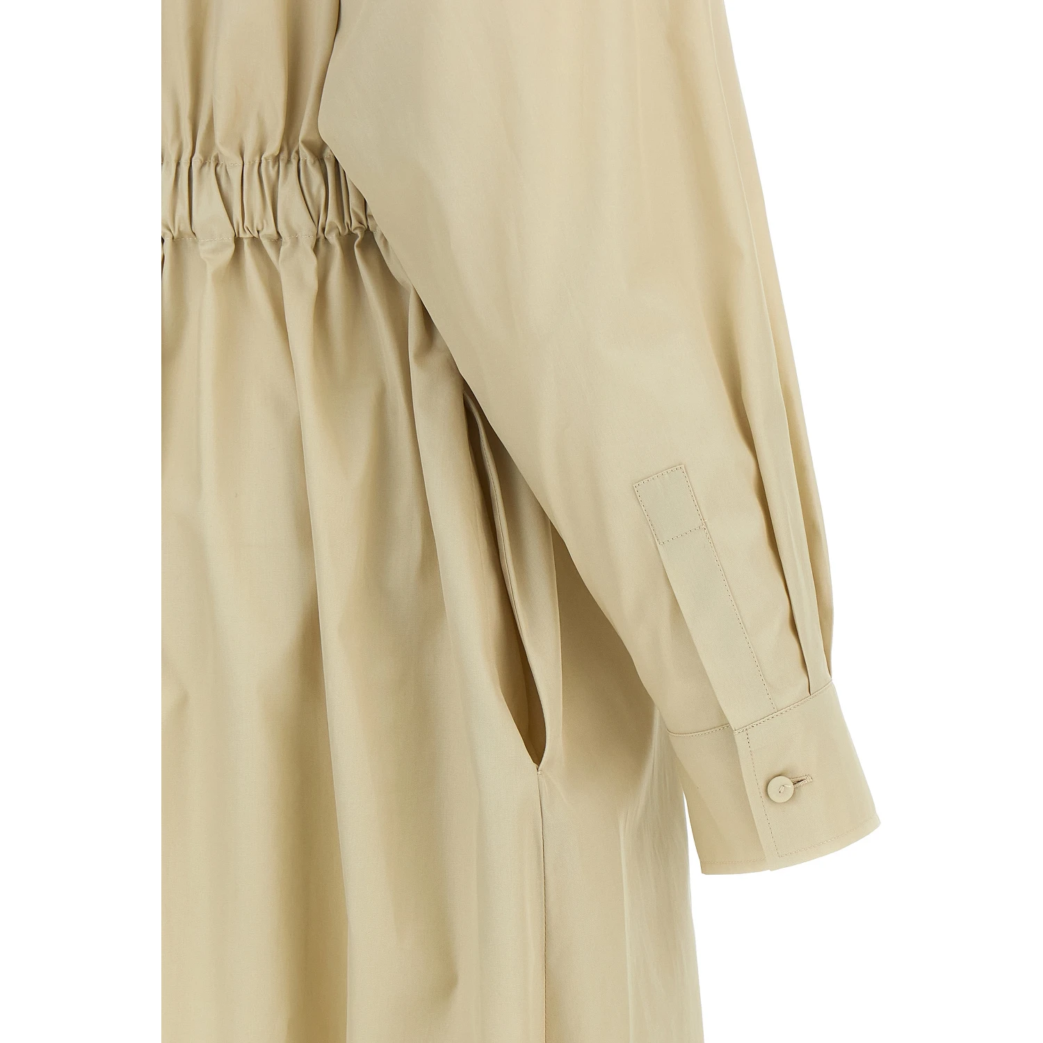 Beige Cotton Long Dress