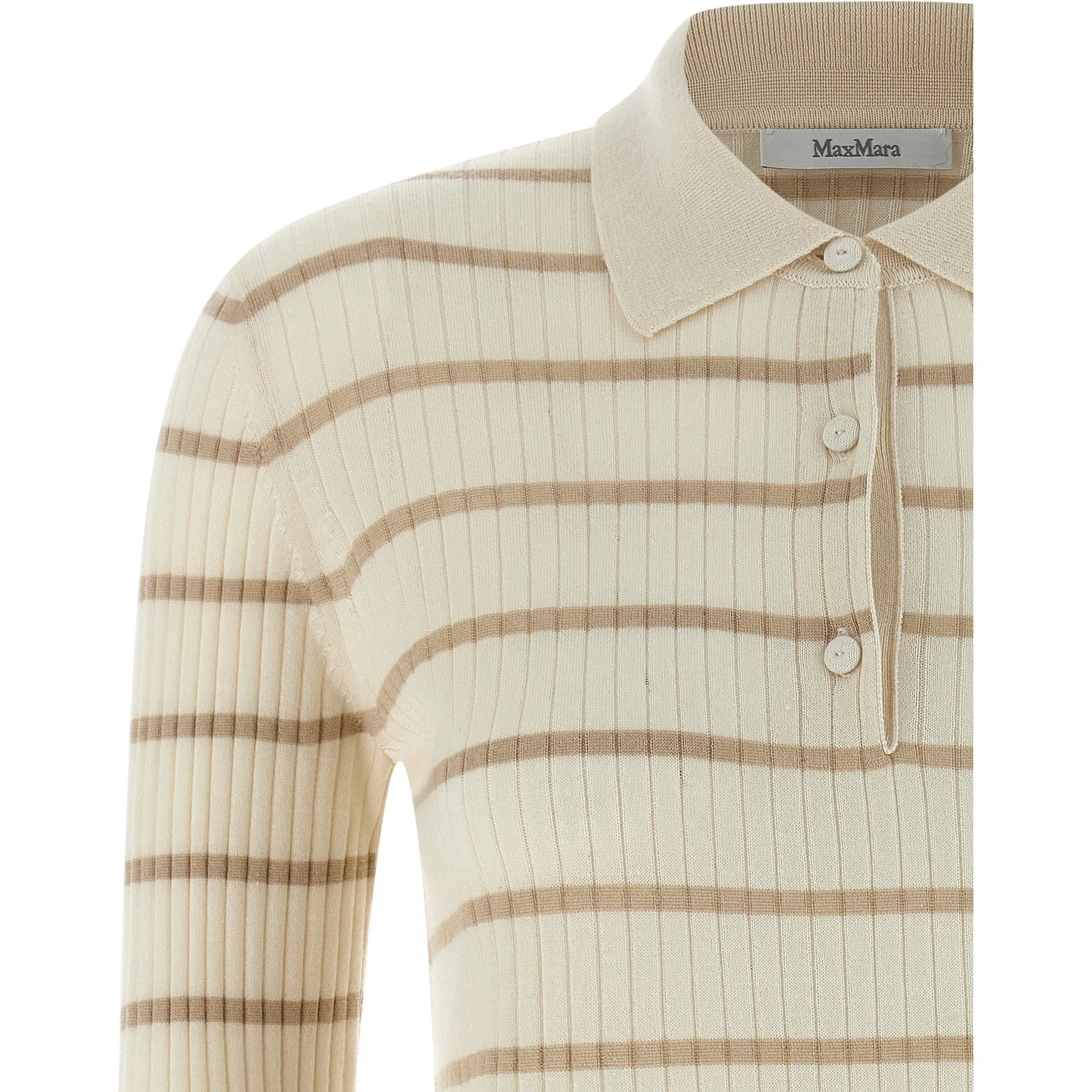 Beige Cashmere Polo Shirt