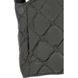 Gray Polyamide Sleeveless Jacket