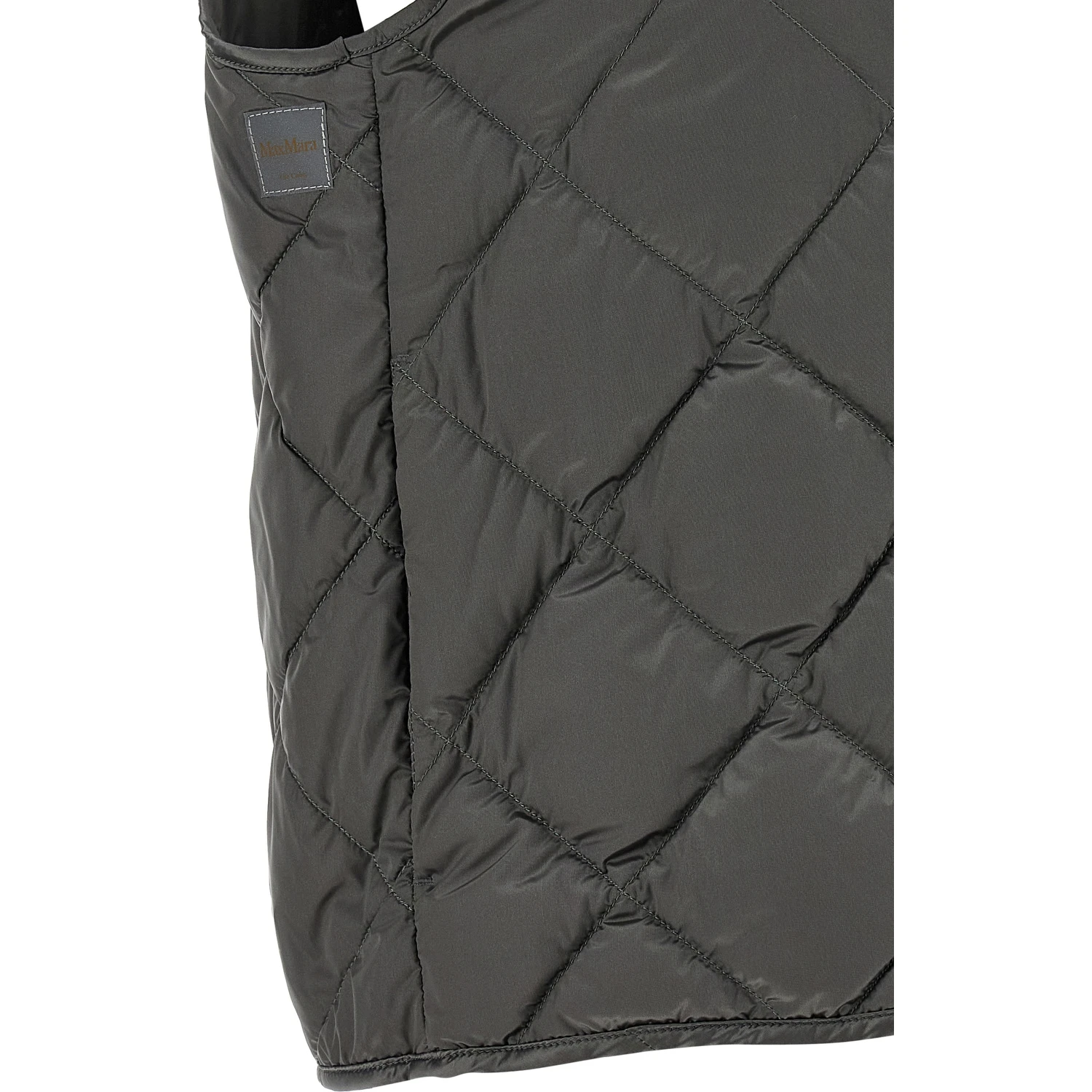 Gray Polyamide Sleeveless Jacket