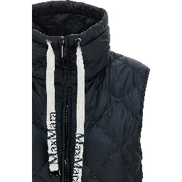 Blue Polyamide Sleeveless Jacket