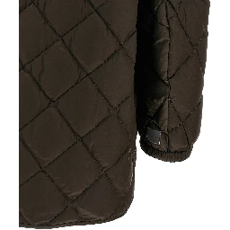 Brown Polyamide Full-Length Jacket