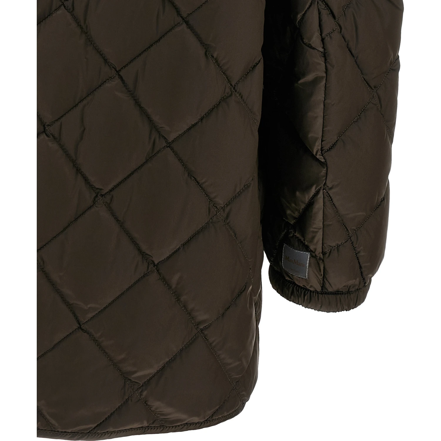 Brown Polyamide Full-Length Jacket