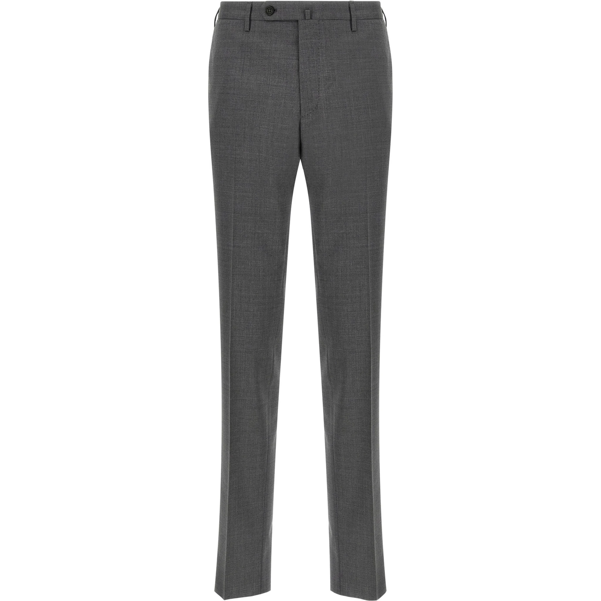 Gray Virgin Wool Dress Pants